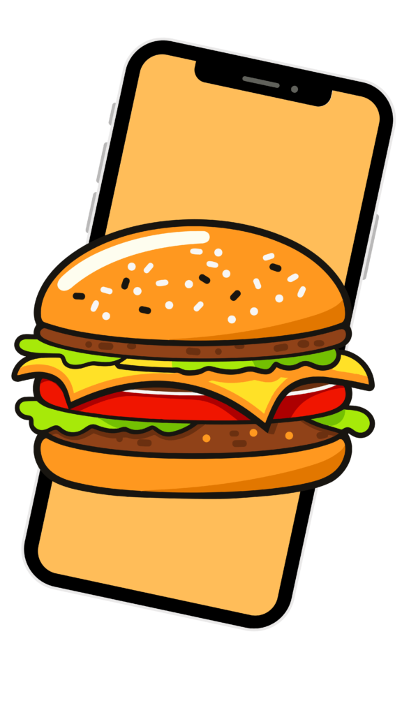 Icone smartphone & burger